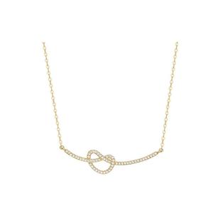 【自营】HEFANG Jewelry/何方珠宝爱心碱水结锁骨链 精致简约吸睛