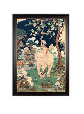 藏式唐卡吉祥四瑞满钻钻石画