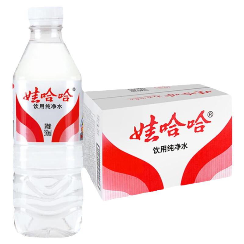 娃哈哈纯净水350ml小瓶装国产哇哈哈非矿泉水整箱特价家庭饮用水