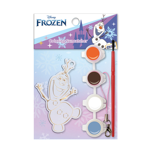 迪士尼儿童伦堡画冰雪奇缘免烤胶画手工diy水晶彩绘挂件涂色玩具
