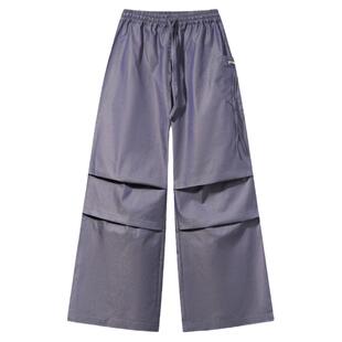 BLINDNOPLAN 23AW先锋立体捏褶廓形宽松阔腿拖地休闲长裤明星同款