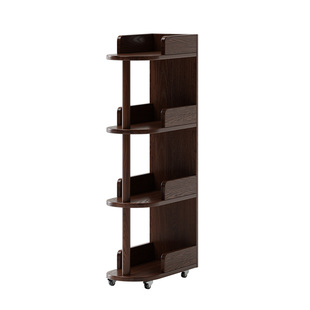 书架落地置物架可移动实木书桌旁小书柜收纳窄柜儿童学生不占空间