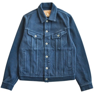 沾酱 16OZ刺子做旧夹克男 剑道服面料复古休闲水洗夹克 阿美咔叽