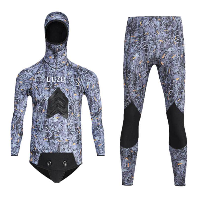 ouzo渔猎服男分体连帽潜水服