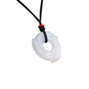 山海攻器 璇玑 天然和田玉原创白玉璇玑吊坠定制毛衣链挂绳男女款