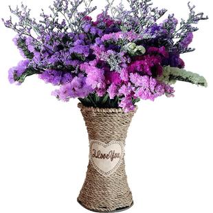 勿忘我满天星干花花束装饰摆件风干天然客厅摆设带花瓶花篮论斤卖