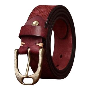 PUBLIC RADIO｜西部真皮腰带远古图腾复古男士狂野美式头层牛皮