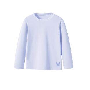 三枪儿童春秋薄款男女童无骨长袖单上衣柔软透气弹A类学生打底衫