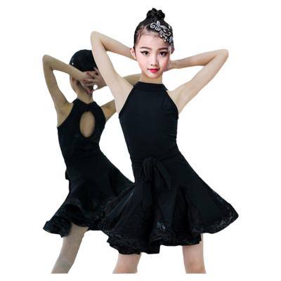 萌少女公主裙拉丁舞无袖连衣裙