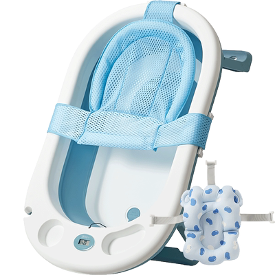 十月结晶可坐新生折叠宝宝浴盆