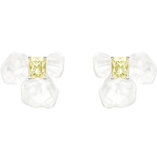 HEFANG何方白鸢尾方糖耳环耳钉耳夹轻奢优雅耳饰女圣诞礼物