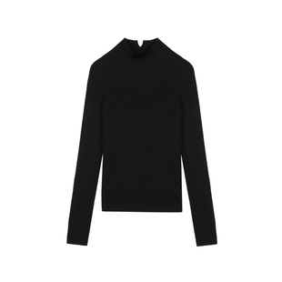 JNBY/江南布衣春季女装毛针织衫修身长袖高领纯色简约内搭毛衫