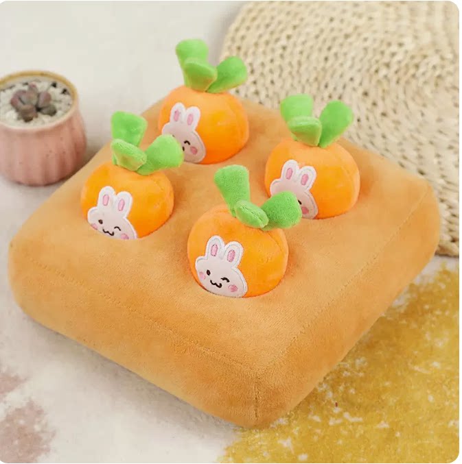 宝宝拔萝卜玩具毛绒儿童胡萝卜布娃娃小女孩幼儿早教益智玩偶抱枕