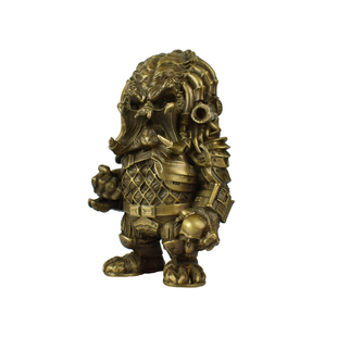 黄铜Q版铁血战士异形手办模型办公室桌面摆件另类创意摆件工艺品