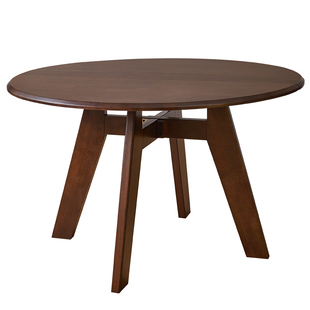 实木折叠圆桌小户型餐桌家用中古风餐桌可变圆桌圆餐桌圆桌吃饭桌