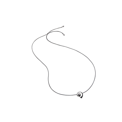 Neverfar海洋系列月光螺黑绳项链