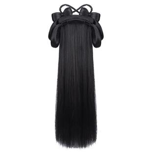 汉服头饰古装假发一体式懒人发箍全套发饰古风发髻盘发造型垫发包