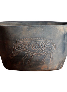 仿古陶猪猪圈摆件影视道具收藏品