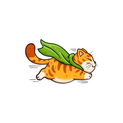 招吉猫每天都很幸运猫咪静电贴