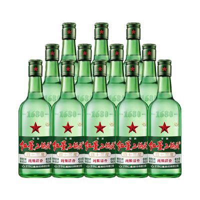 红星二锅头43度白酒500ml×12瓶