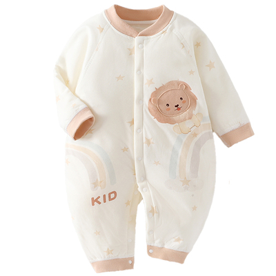 婴儿棉服秋冬季50g夹棉连体衣a类衣服宝宝加厚棉衣新生儿爬服秋装