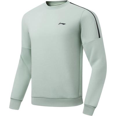 李宁圆领男套头无帽卫衣运动服