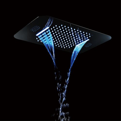 带音乐音箱顶喷嵌入式580*380淋浴LED瀑布雨淋顶喷HIHSPJ131