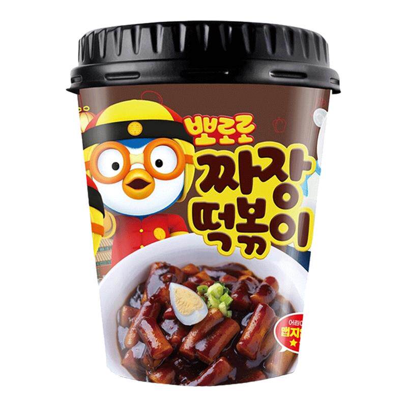 韩国八道Pororo啵乐乐炸酱面炒年糕儿童杯面速食马树奇趣秀方便面