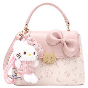 官网正品Cow&Kitty2026新款小方包女可爱蝴蝶结粉色手提包斜挎包