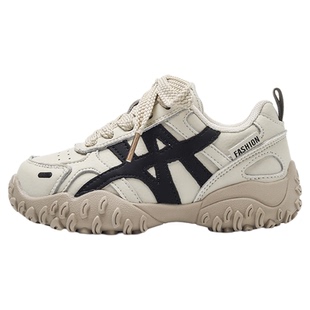 儿童运动鞋真皮2026冬季新款软底防滑男童老爹鞋跑步女童阿甘鞋子