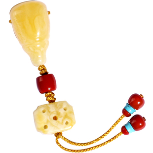 蜜蜡绿松石南红三通佛头星月菩提配饰全套装高端文玩diy饰品配件