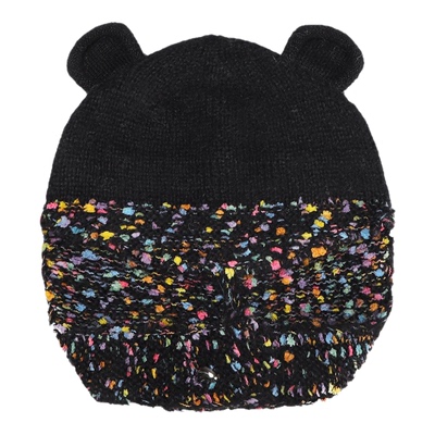 2025新款秋冬季小熊耳朵毛线帽子