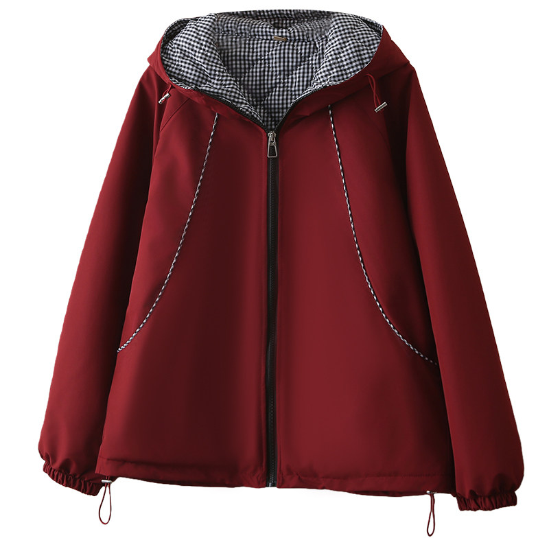 保暖纯色百搭简约冲锋棉服