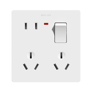 86型暗装一开八孔开关插座面板多功能1开8孔带开关多用六孔家用