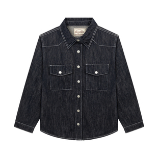 【清仓价】橘子树在哪儿复古港风牛仔套装女秋显瘦外套裤子两件套