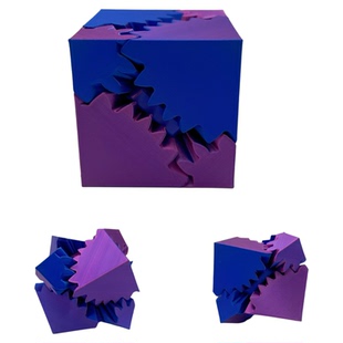 3d打印齿轮球魔方Gear Ball Spin可旋转展开益智立方体球指尖玩具