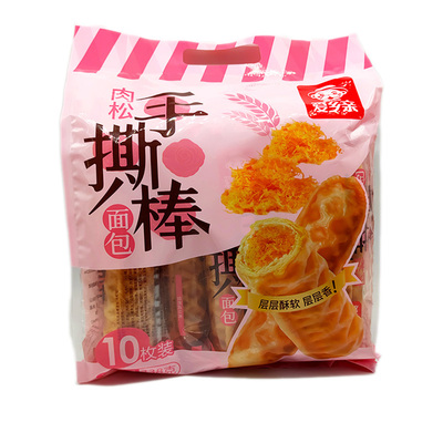 爱乡亲手撕棒肉松乳酪面包338g