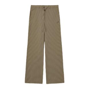 【现货】GROVE EDGE荷静同款条纹裤韩系女抽绳收腰慵懒高级感长裤