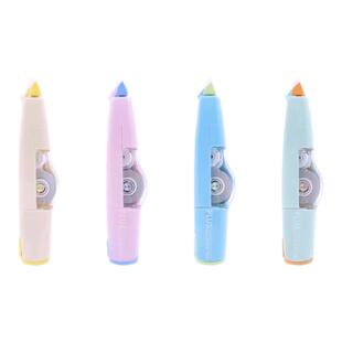 日本PLUS普乐士修正带透明色系列网红高颜值女学生用大容量涂改带可替换芯改正带简约小学生初中生开学文具