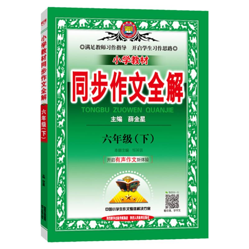 2024新版 小学教材同步作文全解六年级下册人教版6下 小学生6年级新课标语文写作全解作文指导训练学习工具书辅导大全薛金星