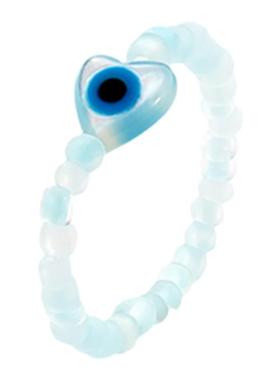 爱心之眼可调节时尚个性串珠戒指