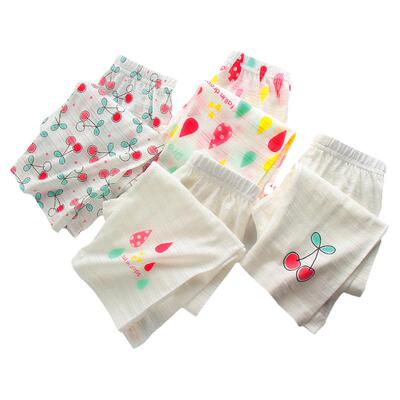 纯棉薄款女童宝宝秋衣秋裤居家服
