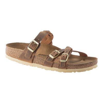 BIRKENSTOCK勃肯涂油皮三扣拖鞋