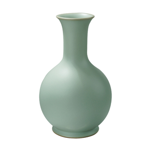 景德镇汝瓷花瓶摆件家用客厅插花仿古汝窑瓷器中式手工青瓷礼盒装