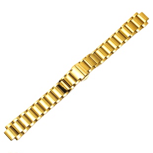精钢手表带女适配飞亚达心弦LA8402卡西欧罗西尼凸口表链16*10mm