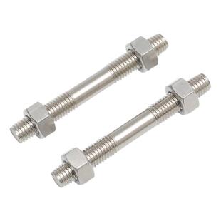 不锈钢304双头螺丝螺母套装组合两头牙螺栓丝杆螺M6M8M10M12M16mm