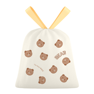 【天猫U先】特瑞洁小熊抽绳垃圾袋加厚家用厨房学生袋大号10只装