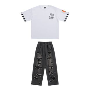 六一少儿演出服街舞比赛嘻哈hiphop男童宽松女童爵士舞表演套装