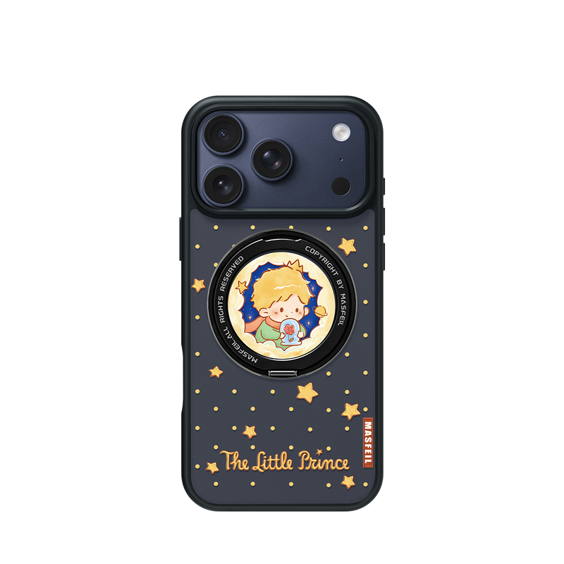 MASFEIL × 星芒小王子适用苹果17promax手机壳iPhone16pro新款磁吸带支架ip15全包Fo5支点高级感17好看可爱