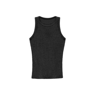 ousph【现货5折】圆领外穿吊带背心女修身显瘦露背性感辣妹上衣